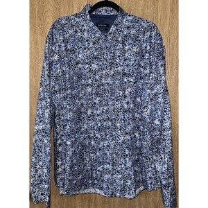 Unique Bugatchi  2XL Shaped Fit Men's Floral Long Sleeve Button Down Shirt